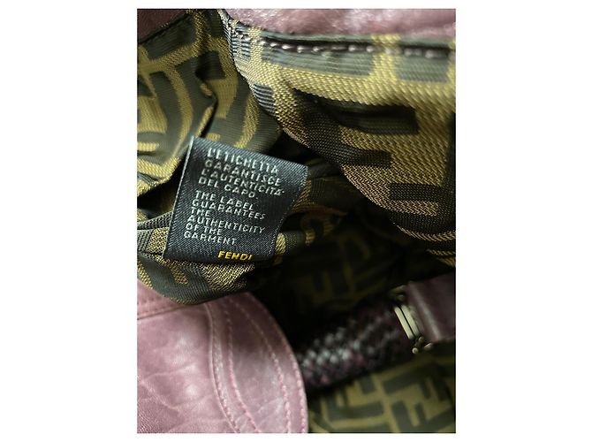 Borsa a mano Fendi Spy in pelle viola scuro - vista 7