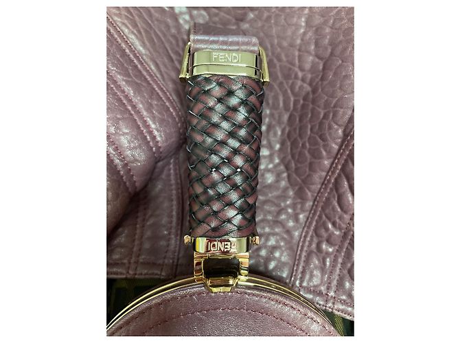 Borsa a mano Fendi Spy in pelle viola scuro - vista 8