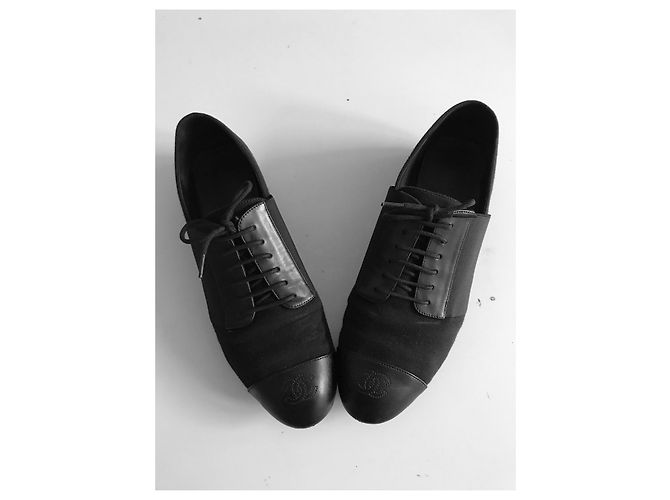 Chanel Uniform-Oxford-Schnürschuhe Schwarz - Ansicht 7