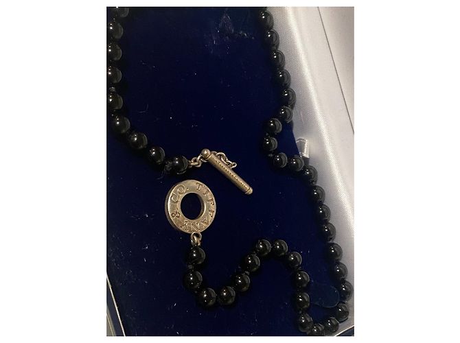 Collana Tiffany & Co in argento con sfere di onice Nero - vista 2