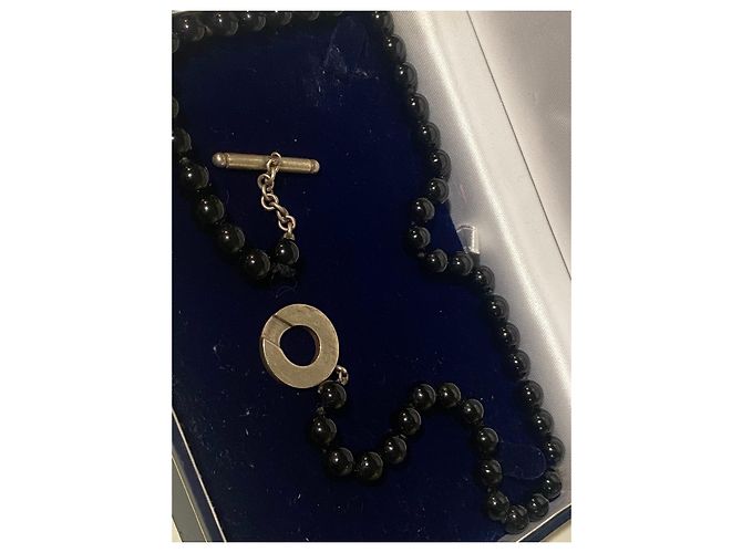 Collana Tiffany & Co in argento con sfere di onice Nero - vista 3