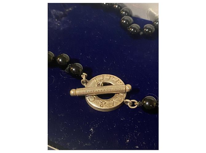Collana Tiffany & Co in argento con sfere di onice Nero - vista 5