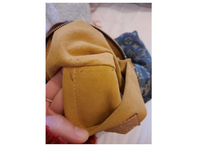 Louis Vuitton GM Baggy Denin Original 2003 Francia Beige Blu scuro - vista 5