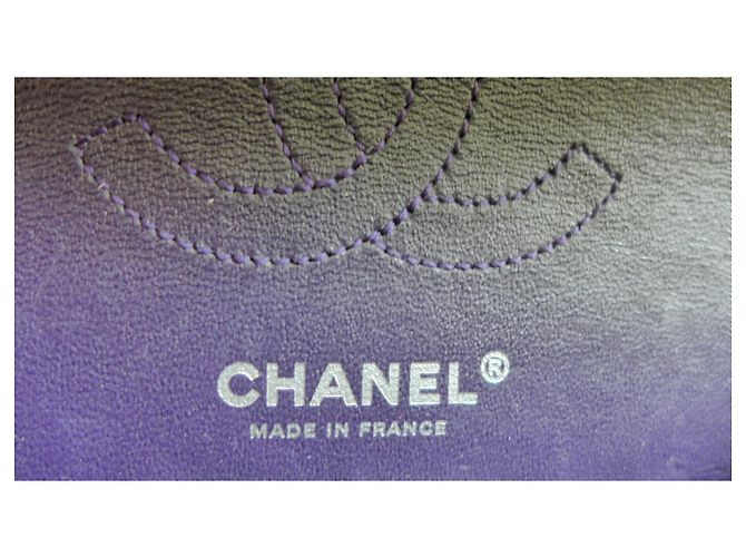 Borsa a mano Chanel 2.55 in pelle viola scuro - vista 5