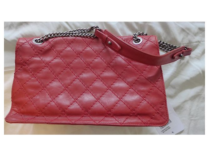 Chanel 2.55 Jumbo Sonderedition rote Leder Handtasche - Ansicht 11