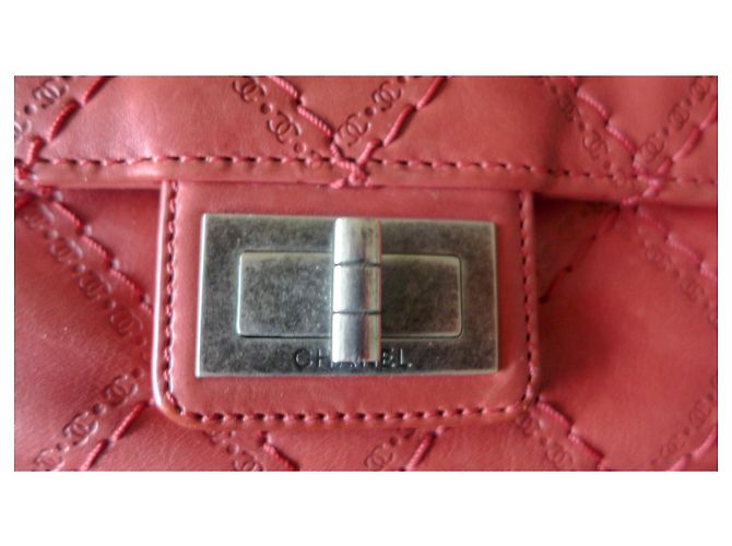 Chanel 2.55 Jumbo Sonderedition rote Leder Handtasche - Ansicht 3