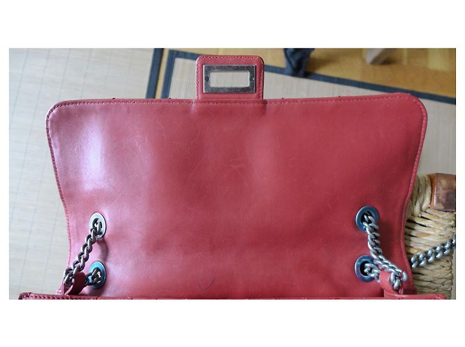Chanel 2.55 Jumbo Sonderedition rote Leder Handtasche - Ansicht 8