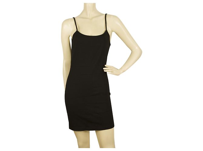 Autre Marque Kendall + Kylie nero traforato mini lunghezza maniche corte vestito Sz S - vista 3