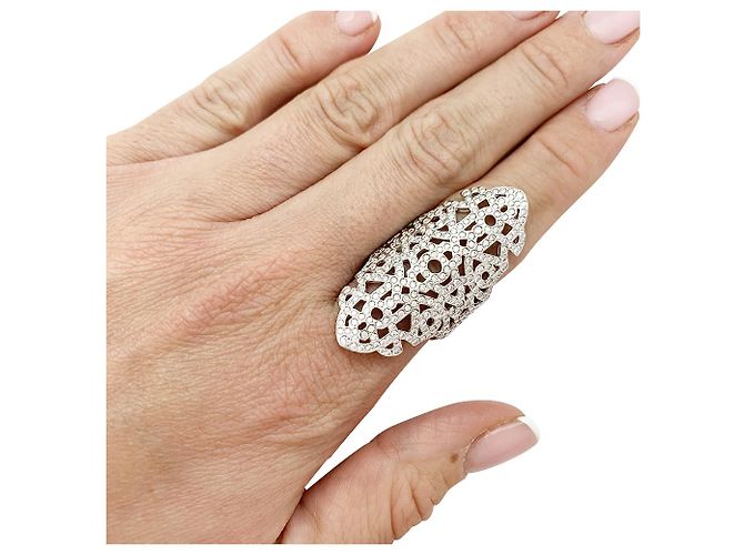 Anello Repossi "Maure" in oro bianco e diamanti. - vista 5