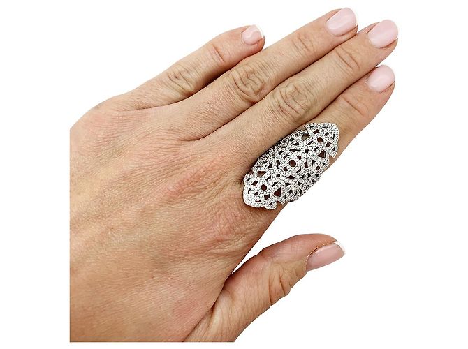 Anello Repossi "Maure" in oro bianco e diamanti. - vista 6