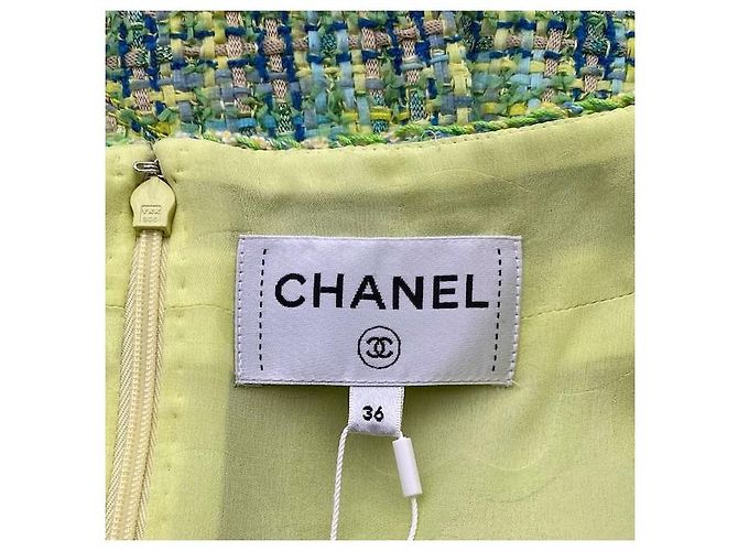 Chanel 2019 mono corto de tweed verde lima - vista 13