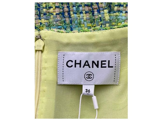 Chanel 2019 mono corto de tweed verde lima - vista 7