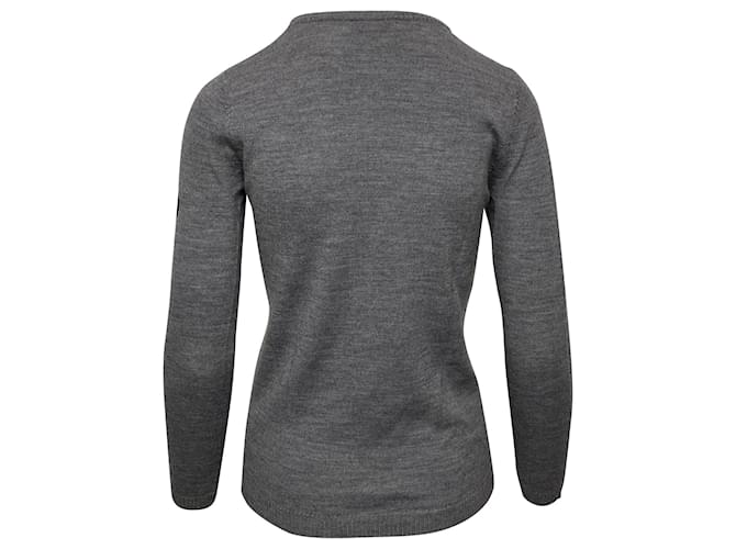 Bella Freud – Kirschbombenpullover aus grauer Wolle - Ansicht 2