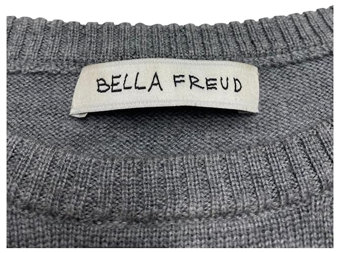 Bella Freud – Kirschbombenpullover aus grauer Wolle - Ansicht 3