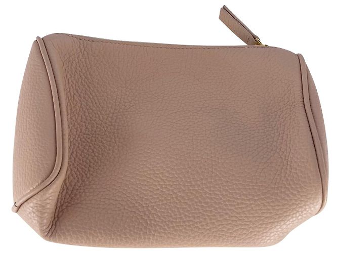 Astuccio per cosmetici Sergio Rossi in pelle rosa - vista 2