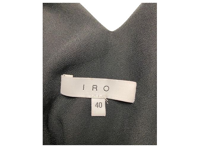 Iro Lebeca Cold-shoulder Wrap-effect Mini Dress in Black Polyester - view 2