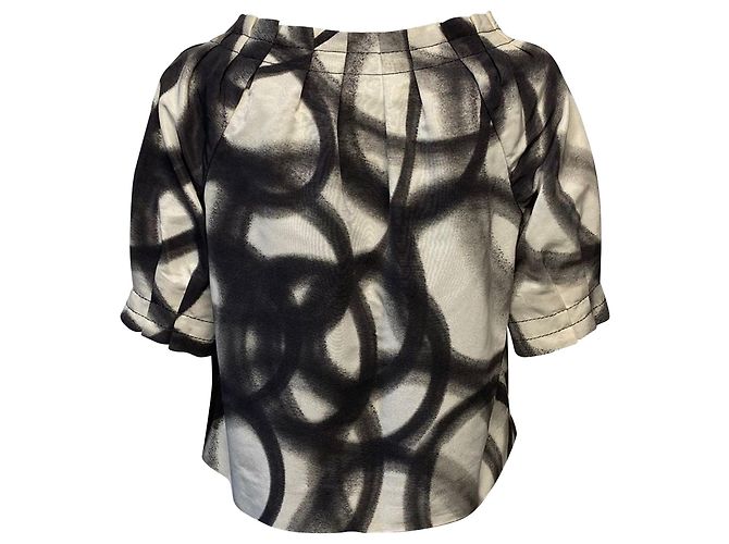 Blusa Moschino Cheap and Chic Button-down in cotone multicolore Stampa python - vista 2