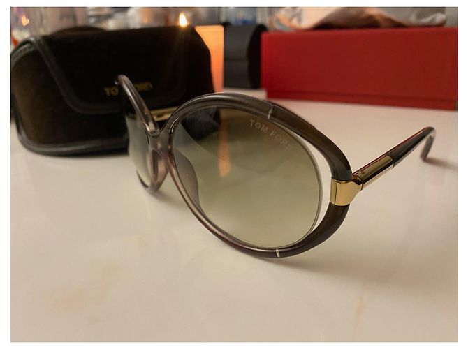 Gafas de sol Tom Ford marrones y doradas Castaño Dorado - vista 2