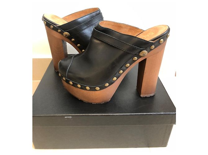 Chanel zuecos Castaño - vista 10