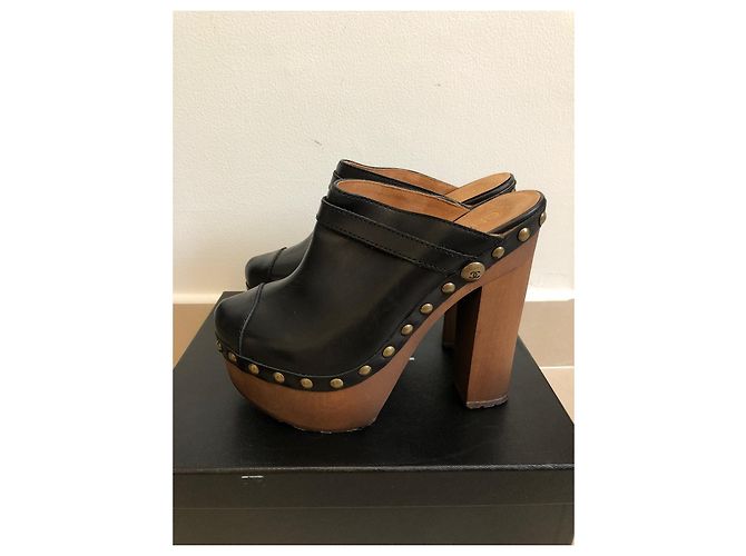 Chanel zuecos Castaño - vista 4