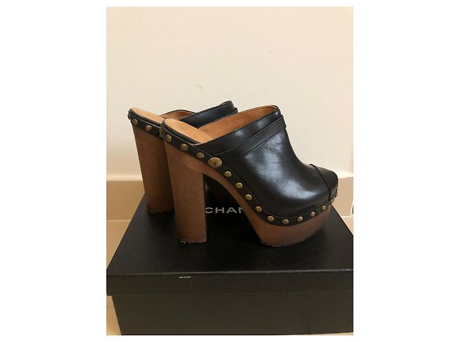 Chanel zuecos Castaño - vista 9
