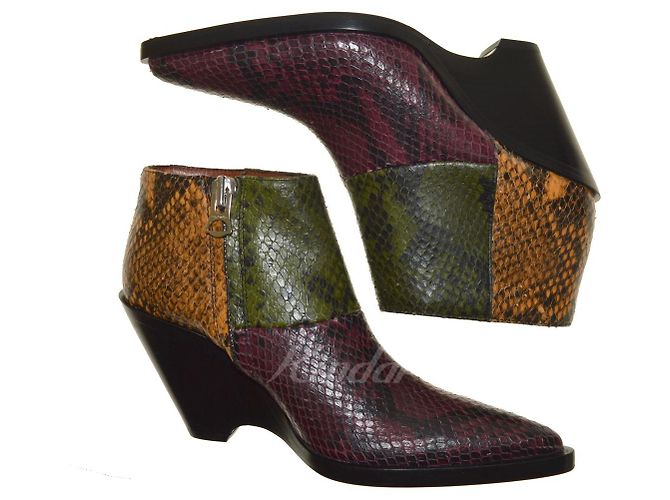 [Occasion] ACNE STUDIOS Python Booty Bourgogne - vue 2