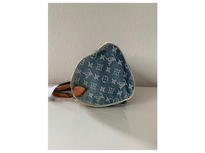 Louis Vuitton Denim Monogramm Handtasche Hellblau - Ansicht 3