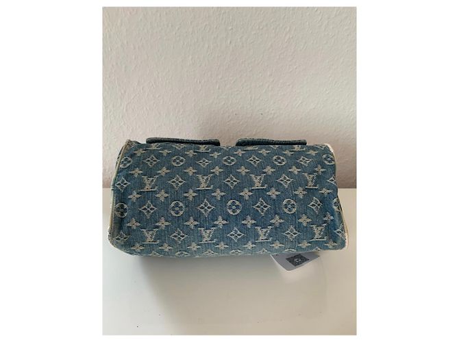 Louis Vuitton Denim Monogramm Handtasche Hellblau - Ansicht 4