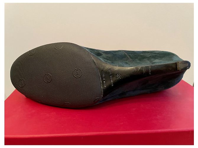 Zeppe Roger Vivier in camoscio verde scuro 39 - vista 3