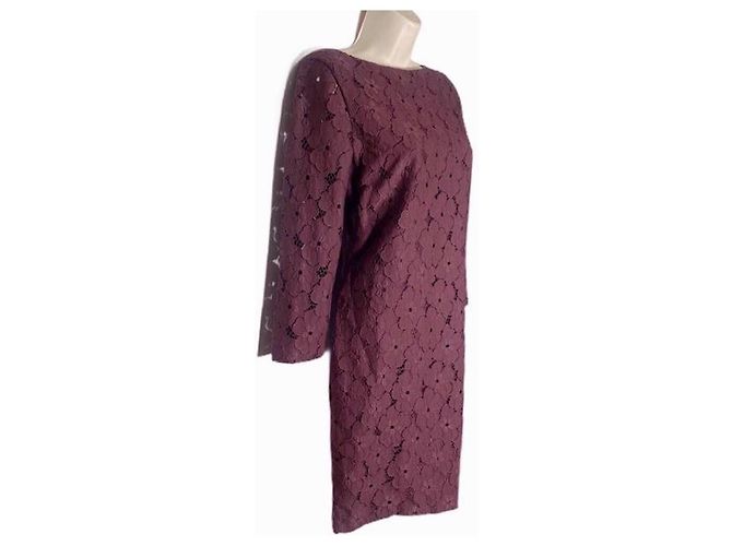 Diane Von Furstenberg Vestido burdeos con encaje floral Sarita de DvF Púrpura - vista 6