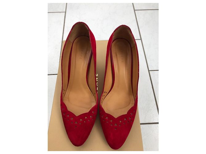 SéZane Lou Sublime rote Pumps aus Hirschleder Größe 37 - Ansicht 3