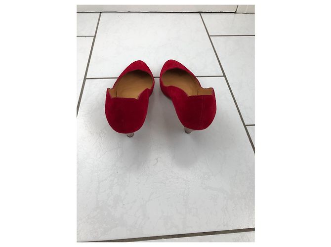 SéZane Lou Sublime rote Pumps aus Hirschleder Größe 37 - Ansicht 4