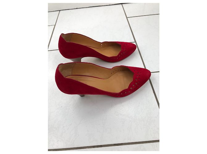 SéZane Lou Sublime rote Pumps aus Hirschleder Größe 37 - Ansicht 5