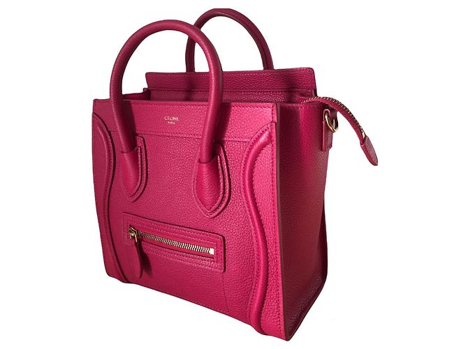 Luggage Céline Celine Nano Borsa da viaggio in pelle rosa - vista 2