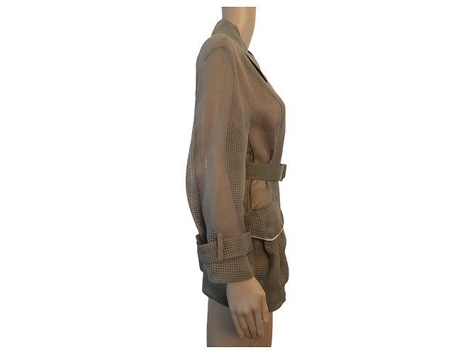 Grüne Fendi Jacke mit FF Gürtel - Ansicht 3