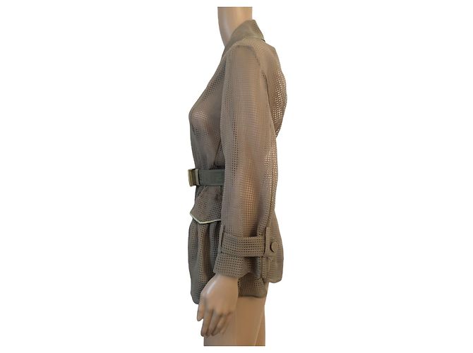 Grüne Fendi Jacke mit FF Gürtel - Ansicht 5