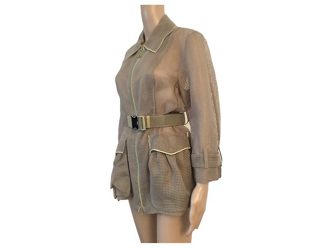 Grüne Fendi Jacke mit FF Gürtel - Ansicht 6