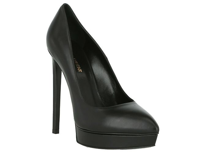 Sapatos de plataforma de couro Saint Laurent Janis - vista 2