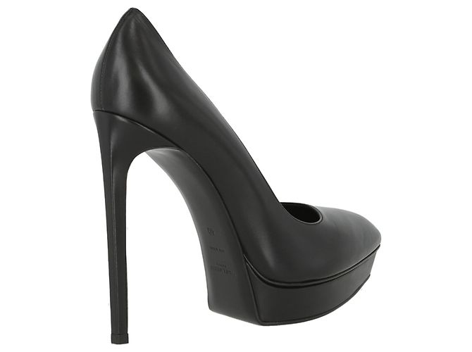 Sapatos de plataforma de couro Saint Laurent Janis - vista 3
