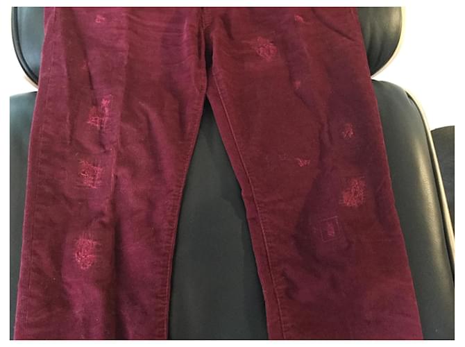 Dsquared2 KARIERT2 Samthose Bordeaux - Ansicht 2