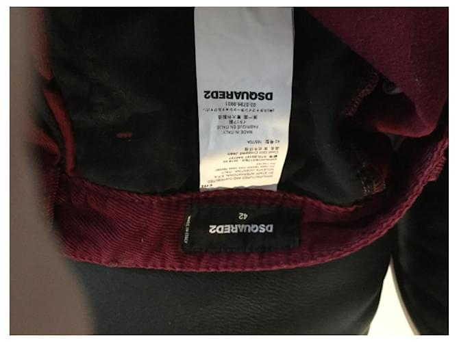 Dsquared2 KARIERT2 Samthose Bordeaux - Ansicht 5