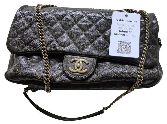 Chanel Senza tempo Jumbo Easy Flap Marrone - vista 2