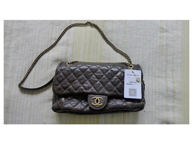 Chanel Senza tempo Jumbo Easy Flap Marrone - vista 3