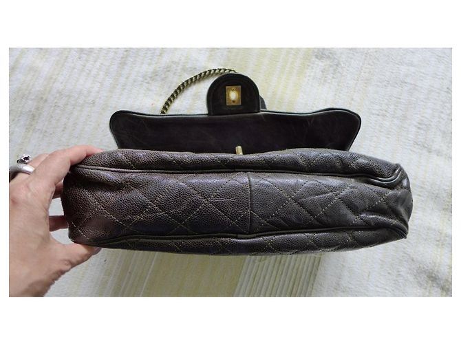 Chanel Senza tempo Jumbo Easy Flap Marrone - vista 6