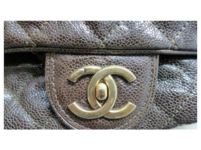 Chanel Senza tempo Jumbo Easy Flap Marrone - vista 7