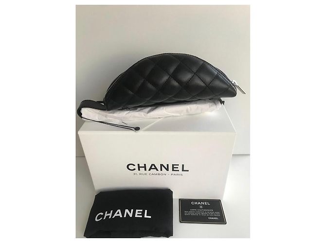 Marsupio Chanel in pelle di agnello nera .neuf Nero - vista 2