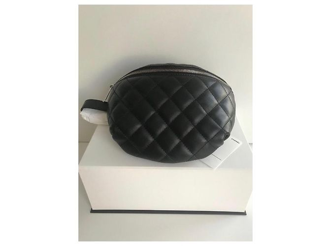 Marsupio Chanel in pelle di agnello nera .neuf Nero - vista 7
