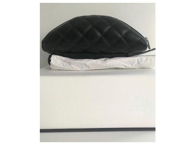 Marsupio Chanel in pelle di agnello nera .neuf Nero - vista 9
