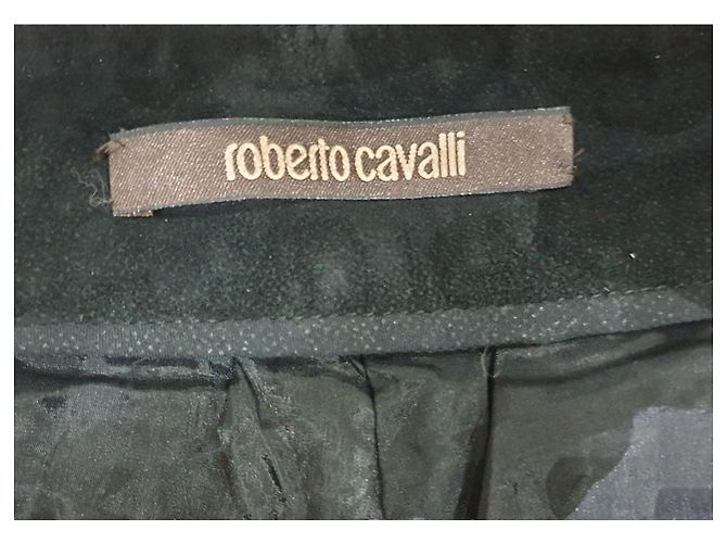 Vintage Roberto Cavalli Lederhose Schwarz - Ansicht 4