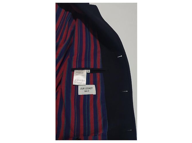 Autre Marque Our Legacy Blazer Navy Blau Wolle Größe L 50 Marineblau - Ansicht 9
